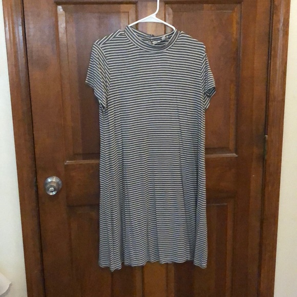 Charming Charlie Dresses & Skirts - Gray and white striped dress